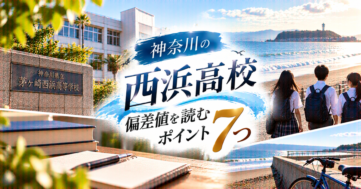 神奈川の西浜高校の偏差値を読むポイント7つ｜合格目安や学校の特色まで整理！