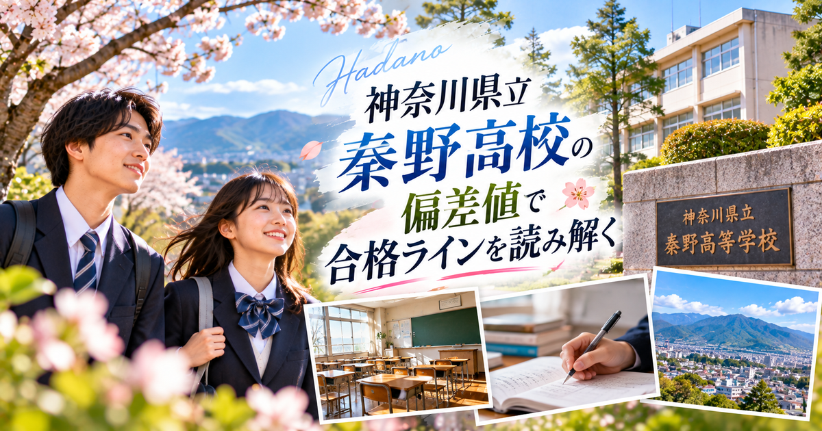 神奈川県立秦野高等学校の偏差値で合格ラインを読み解く｜内申点や倍率から入試難易度をつかもう！